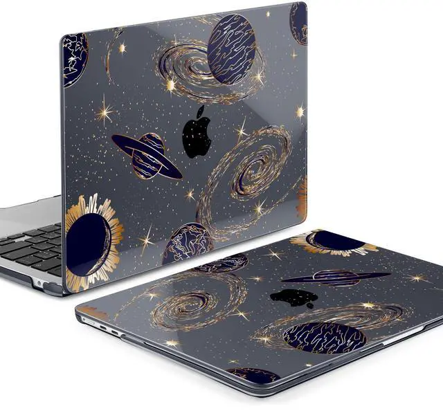 Alt view image 3 of 5 - MEEgoodo Case for MacBook Air 15 inch M4/M3/M2 2025 2024 2023, Case Fit Model (A3241/A3114/A2941) for MacBook Air 15-inch, Laptop with Keyboard & Camera Cover & OTG Adapter, Planets & Galaxies