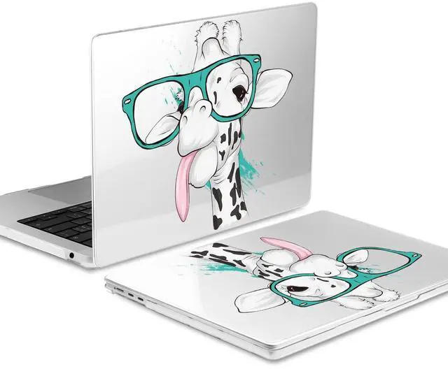 Alt view image 3 of 5 - MEEgoodo Case for MacBook Air M4/M3/M2 13.6 inch 2025 2024 2022, Fit Model A3240 A3113 A2681, Compatible with MacBook Air 13 inch, Laptop Hard Shell Case with Keyboard Cover, Funny Giraffe
