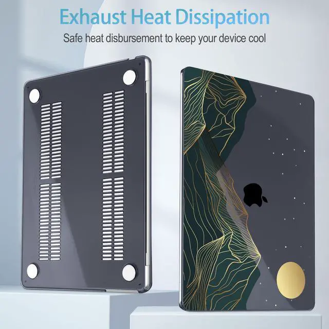 Alt view image 3 of 5 - Mektron Designed for 2025/2024/2023 MacBook Air 15 INCH M4 A3241 /M3 A3114 /M2 A2941 Case, Printed Plastic Hard Shell Cover with 15.3" Liquid Retina Display Touch ID, Abstract Mountain C112