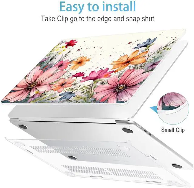 Alt view image 5 of 5 - Mektron Designed for 2025/2024/2023 MacBook Air 15 INCH M4 A3241 /M3 A3114 /M2 A2941 Case, Printed Plastic Hard Shell Cover with 15.3" Liquid Retina Display Touch ID, Colorful Floral
