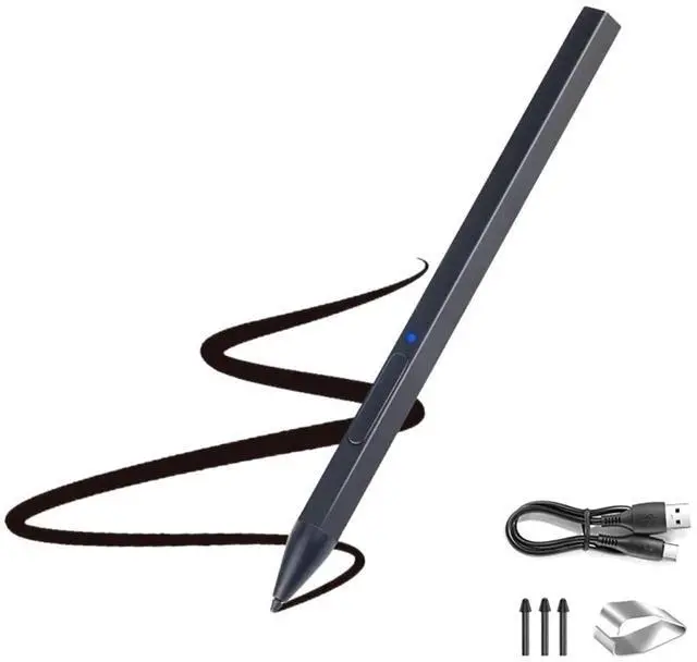 Main image of Stylus Pen for Microsoft Surface Pro9/8/7/6/5/4/3/X Surface Laptop/Book/Studio Surface 3/Go/Go2/Go3, 4096 Pressure Sensitivity, Pen for Surface with Magnetic Adsorption, Palm Rejection (Black)