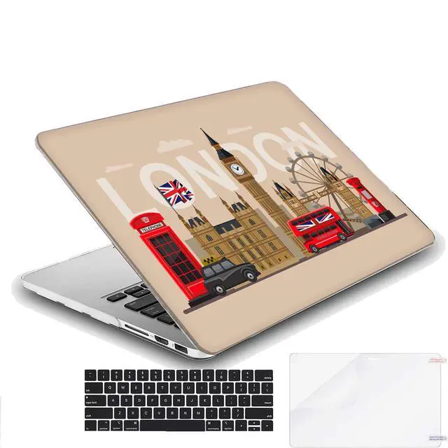 Alt view image 2 of 5 - MINGDAO Compatible with MacBook Pro 13 inch, Hard Protective Shell with Keyboard Cover (M1 A2338 A2289 A2251 A2159 A1989 A1706 A1708, 2016-2020 Release) - London Skyline - MC7401
