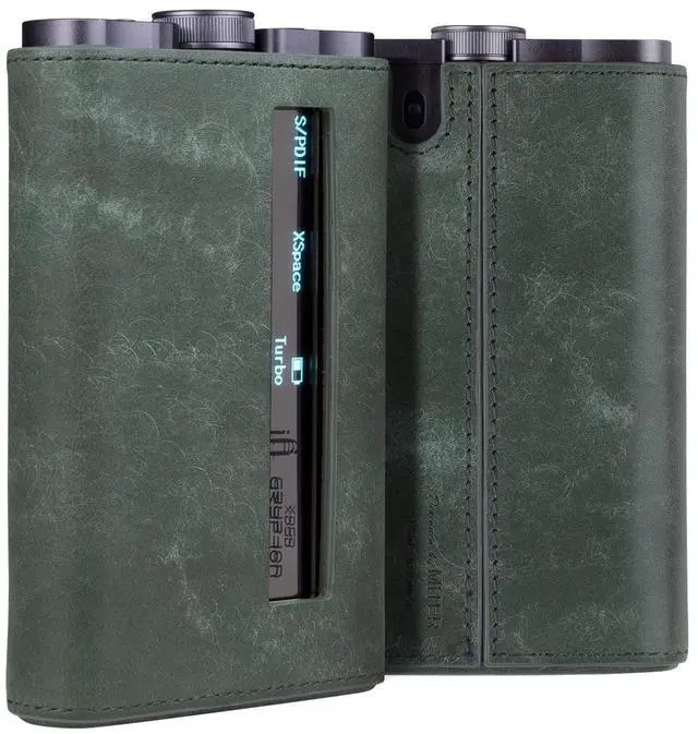 Main image of Miter Case for iFi Audio xDSD Gryphon Pro / Gryphon dac , Handmade Italy Pueblo Leather Case Cover for GryphonPro (Green)