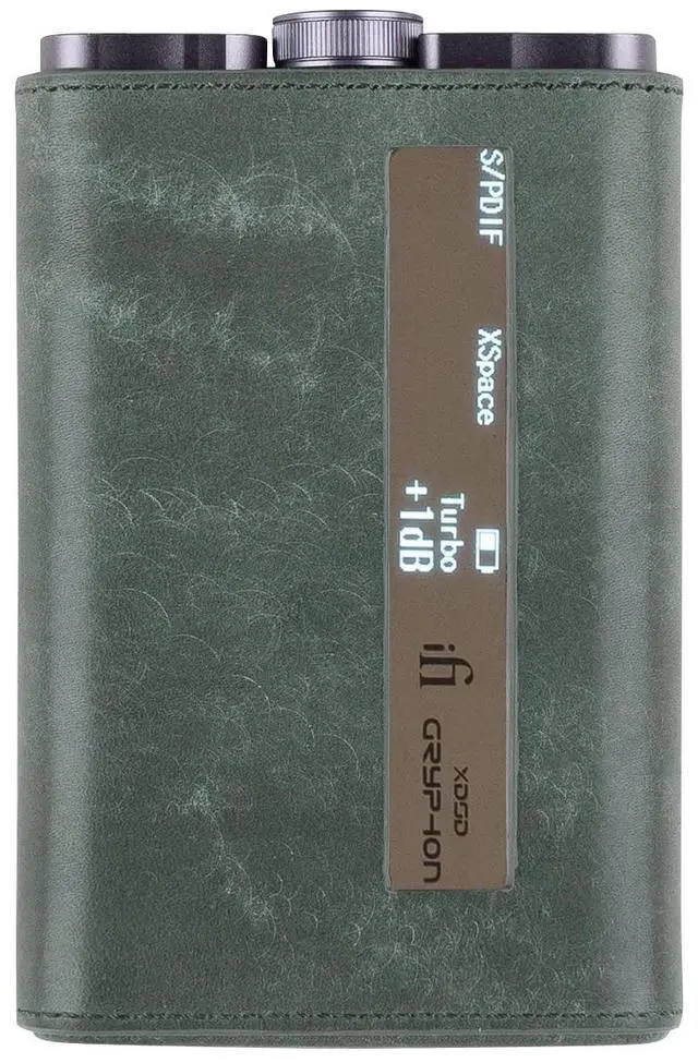 Alt view image 3 of 5 - Miter Case for iFi Audio xDSD Gryphon Pro / Gryphon dac , Handmade Italy Pueblo Leather Case Cover for GryphonPro (Green)