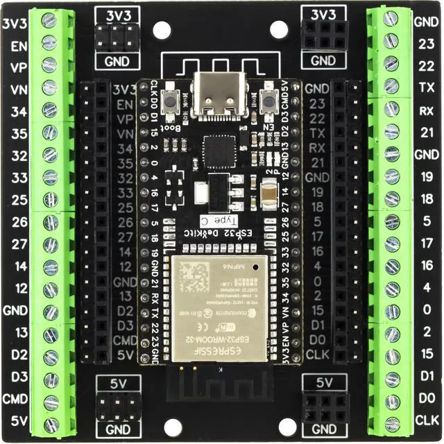 Main image of for ESP32 Development Board USB Type C Interface for ESP-WROOM-32 Module and 38 Pins Surper Breakout Board 3 Types Output for ESP32-DevKitC