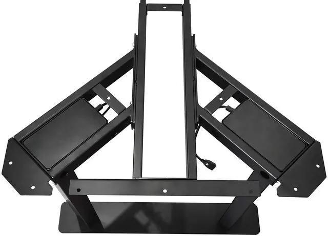 Alt view image 4 of 5 - VWINDESK VJ401 Four Legs(Columns) Electric Height Adjustable Standing Desk Frame Only W/Four Motors, Ergonomic Sit Stand Up Height Adjustable Steel Base with Digital Memory Keypad (Black)