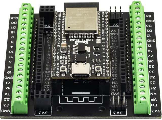 Alt view image 3 of 5 - for ESP32 Development Board USB Type C Interface for ESP-WROOM-32 Module and 38 Pins Surper Breakout Board 3 Types Output for ESP32-DevKitC
