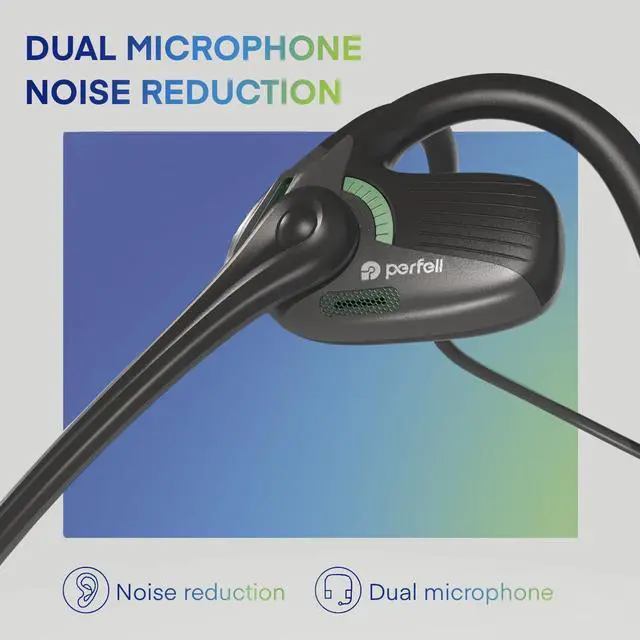 Alt view image 3 of 5 - perfell BH4 Air Conduction Dual Mode Gaming Headset with mic,Wireless Bluetooth 5.4 Open Ear Headphones for PC Laptop Office Working, Low Latency, Ultra-Lightweight 25g, 10-Hrs Playtime, 12m Range