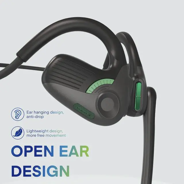 Alt view image 5 of 5 - perfell BH4 Air Conduction Dual Mode Gaming Headset with mic,Wireless Bluetooth 5.4 Open Ear Headphones for PC Laptop Office Working, Low Latency, Ultra-Lightweight 25g, 10-Hrs Playtime, 12m Range