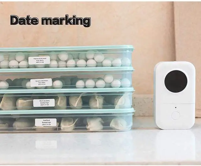 Alt view image 5 of 5 - Phomemo D30 Label Maker (Green)-with 3/8" X1 7/8" (12mm X 50mm) 130 Labels/Roll, D30 Thermal Printing Label Paper, 3 Roll,White D30 Bundle