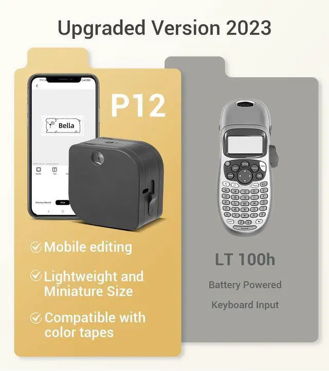Alt view image 2 of 5 - Phomemo Label Maker Machine with Tape - Portable Bluetooth Label Printer, Small Label Maker with Multiple Templates, Sticker Maker Comaptible with Satin Ribbon for Gift, Craft Work for Organization