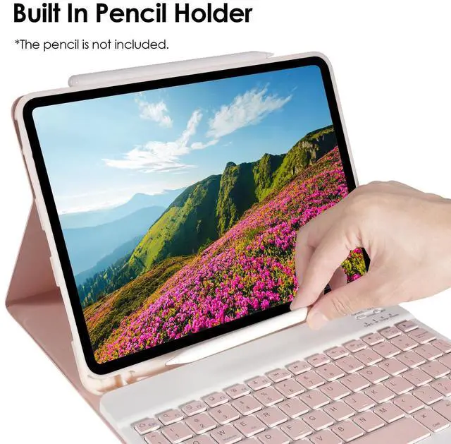 Alt view image 4 of 5 - Keyboard Case for iPad Air 11 inch M2 2024/M3 2025/iPad Air 4th/5th 10.9 inch & iPad Pro 11 inch (4th/3rd/2nd/1st ), Built-in Pencil Holder, iPad Tablet Cases with Trackpad and Bluetooth Keyboard