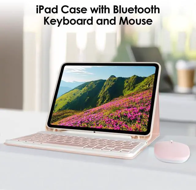Alt view image 5 of 5 - Keyboard Case for iPad Air 11 inch M2 2024/M3 2025/iPad Air 4th/5th 10.9 inch & iPad Pro 11 inch (4th/3rd/2nd/1st ), Built-in Pencil Holder, iPad Tablet Cases with Trackpad and Bluetooth Keyboard