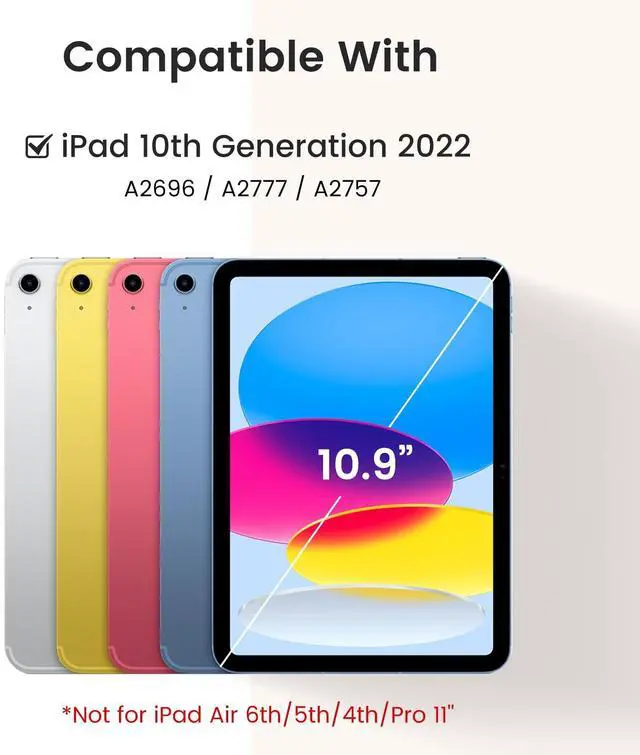 Alt view image 2 of 5 - OPAKIT Keyboard Case for iPad 10th Generation 2022 & A16 11th Generation 2025(10.9/11 inch), Detachable Wireless Keyboard, Stand Folio Keyboard Case with Pencil Holder for New iPad 10th Gen 2022-Pink