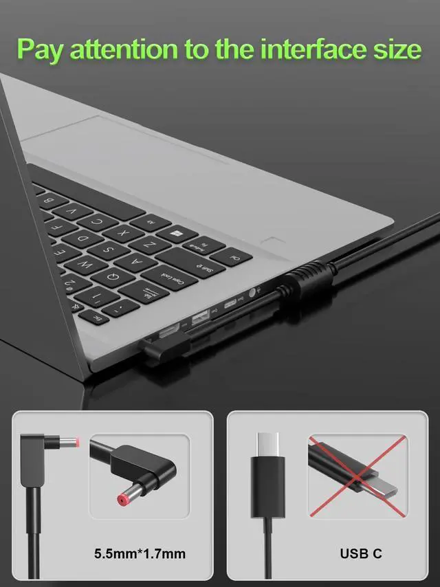 Alt view image 2 of 5 - PowerPortnerLink 230W Charger Compatible with Acer Nitro 5 16 17 14 Predator Helios Neo/Triton 16 14 300 500 Series AN16-51 AN17-41 AN515 AN517 PHN16-71 PH315-55 PT14-51 Laptop