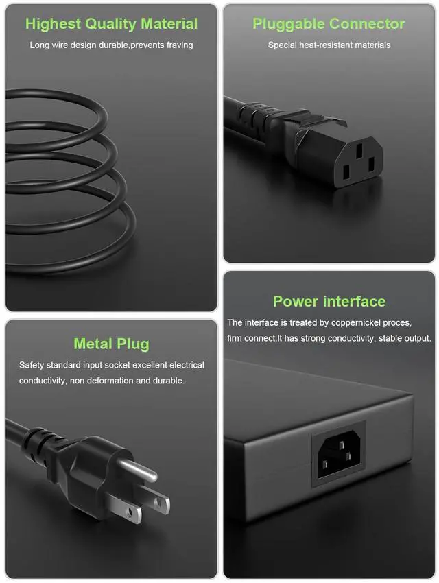 Alt view image 5 of 5 - PowerPortnerLink 230W Charger Compatible with Acer Nitro 5 16 17 14 Predator Helios Neo/Triton 16 14 300 500 Series AN16-51 AN17-41 AN515 AN517 PHN16-71 PH315-55 PT14-51 Laptop