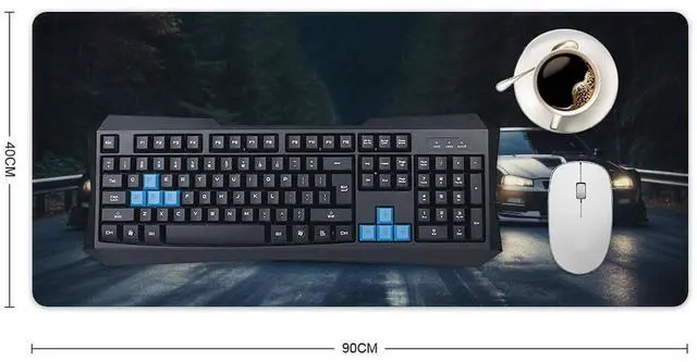 Alt view image 2 of 5 - Large Mouse Pad Gaming Mousepad R34 Sports Car Racing JDM Car Cool Big Computer Desk Mat Desk Pad for Keyboard and Mouse Mat Non-Slip Base 40x90cm