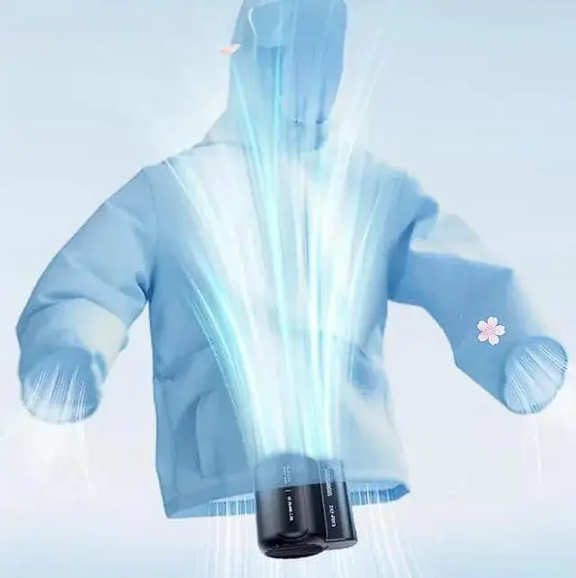 Alt view image 5 of 5 - Ordaba Ergonable Cool Clip, Under Shirt Fan, Shirt Fan Clip, Clip on Fan for Shirt, Cool Clip Fan, Rechargeable Belt Clip Fan with USB Port for Outdoor Works (Green), 1