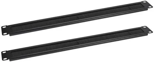 Alt view image 4 of 4 - RackPath 2 Pack-1U Brush Rack Mount Panel Spacer for Cable Entry for 19in Server Rack Enclosure or Network Cabinet, Black
