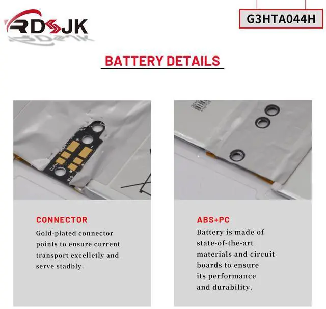 Alt view image 5 of 5 - RDSJK G3HTA044H DAK822470K G3HTA020H Tablet Screen Battery for Microsoft Surface Book 1 2 1703 1704 1705 CR7 13.5" CR7-00005 CR7-00007 Book 2 128GB 256GB 512GB 1TB 2-in-1 Series 7.5V 18Wh with Tools