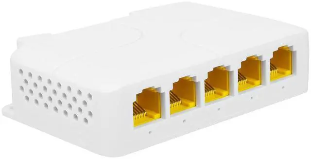 Main image of REVODATA 4 Port Gigabit 90W PoE Extender, 10/100/1000 Mbps IEEE802.3af/at/bt PoE Repeater 100/250 Meter Extend, 4 PoE Output, Plug and Play, Wall/DIN Rail Mounting PoE Amplifier (POE5006G)