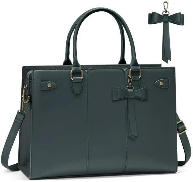 Main image of Laptop Bag for Women 15.6 Inch Laptop Tote Bag Waterproof Pu Leather Work Bag Computer Briefcase Office Teacher Handbag
