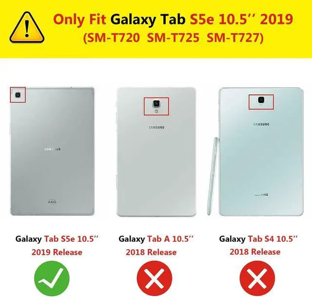 Alt view image 2 of 5 - Shockproof Case for Samsung Galaxy Tab S5e 10.5 2019 (SM-T720 SM-T725 SM-T727),Portable Heavy Duty Tablet Cover with 360 Rotating Stand Handle Strap & Shoulder Belt Carrying Case (New Black)