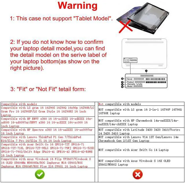 Alt view image 2 of 5 - Alapmk Protective Case for LG Gram Pro 16 16Z90SP & Envy x360 16 16-acXXXX 16t-ac000/ENVY x360 16-adXXXX 16-ad0097nr & ThinkPad P1 Gen 7 & Swift Edge 16 SFE16-42/Swift Go 16 SFG16-72T 16",Black