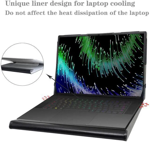 Alt view image 4 of 5 - Alapmk Protective Case for LG Gram Pro 16 16Z90SP & Envy x360 16 16-acXXXX 16t-ac000/ENVY x360 16-adXXXX 16-ad0097nr & ThinkPad P1 Gen 7 & Swift Edge 16 SFE16-42/Swift Go 16 SFG16-72T 16",Black