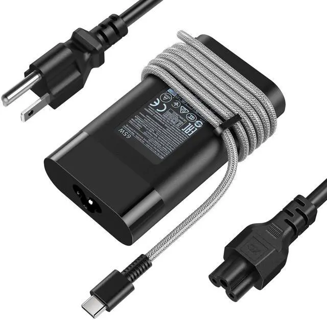 Alt view image 2 of 5 - VRAVEK 65W Laptop Charger for HP Envy X360 Elitebook x360 Elite x2 Chromebook X360,20V/3.25A AC Adapter for HP Chromebook Envy ZBook ProBook Type C Travel Fast Charging Laptop Power Cord Slim Tip