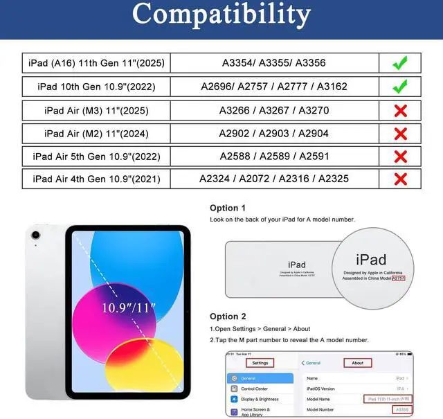 Alt view image 2 of 5 - Soke for iPad (A16) 11th/10th Generation Case with Keyboard(2025/2022)-7 Color Backlight Wireless Detachable Folio Keyboard Cover with Built-in Pencil Holder for iPad 11/10.9 inch, Ocean Marble