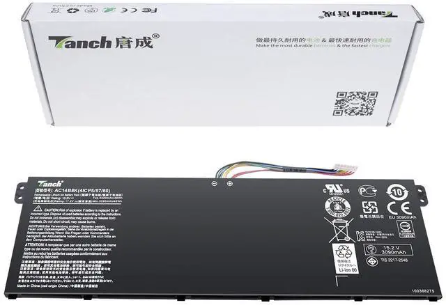 Main image of Tanch AC14B8K Battery Replacement for Aspire R5-471T R5-571T R5-571TG R5-571TG-7229 R7-371T N15W5 CB5-571 CB3-531 Swift 3 SF314-51 15.2V 3220mAh 48Wh