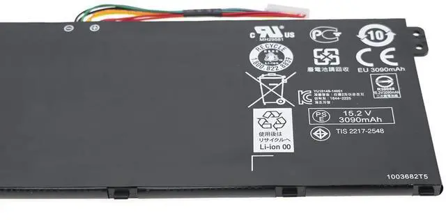 Alt view image 5 of 5 - Tanch AC14B8K Battery Replacement for Aspire R5-471T R5-571T R5-571TG R5-571TG-7229 R7-371T N15W5 CB5-571 CB3-531 Swift 3 SF314-51 15.2V 3220mAh 48Wh