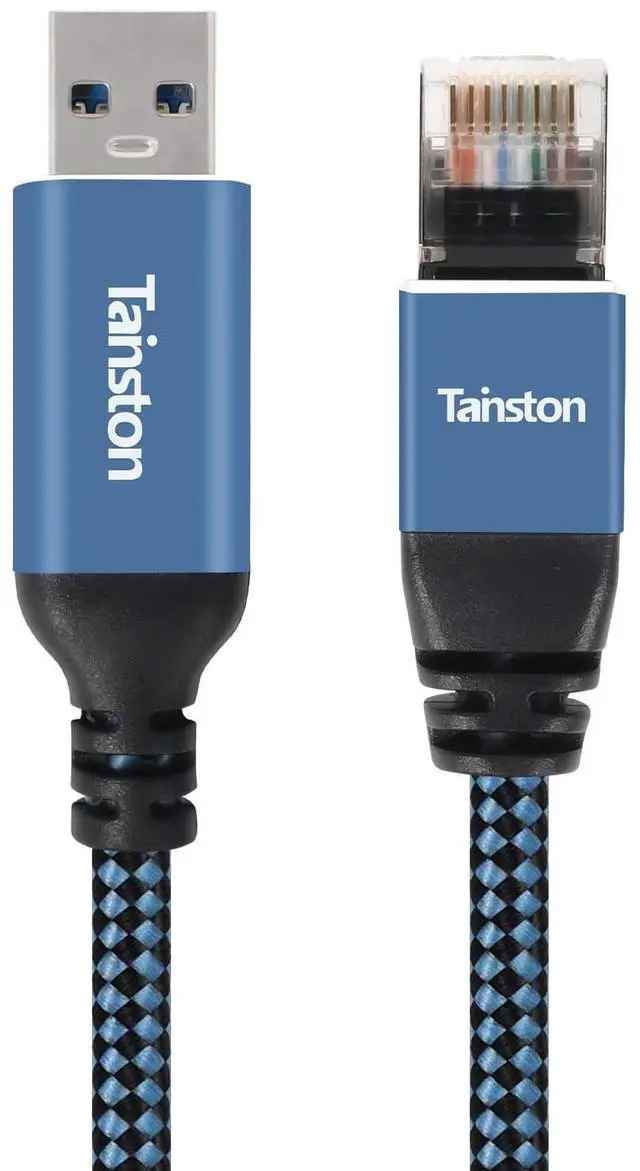 Main image of Tainston USB to Ethernet Cable, 25Ft USB3.0 A to RJ45 Cable,USB3.0 A to Gigabit Ethernet Cable Compatible Laptop, PC, Switch, Router, Modem and More