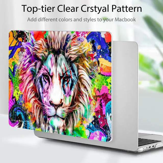 Alt view image 3 of 5 - Tuiklol for M4 MacBook Air 13.6 inch Case 2025-2022 Release M2 Chip Model A3240 A3113 A2681, Plastic Hard Shell Cover for MacBook Air 13.6 Liquid Retina Display with Touch ID, Lion