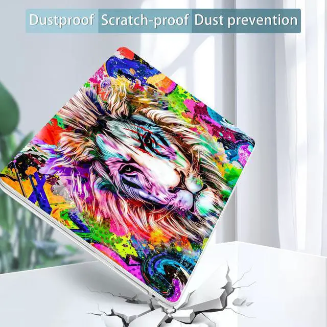Alt view image 5 of 5 - Tuiklol for M4 MacBook Air 13.6 inch Case 2025-2022 Release M2 Chip Model A3240 A3113 A2681, Plastic Hard Shell Cover for MacBook Air 13.6 Liquid Retina Display with Touch ID, Lion