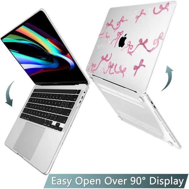 Alt view image 4 of 5 - Tuiklol for MacBook Pro 16 inch Case (2020 2019 Release) Model A2141, Hard Shell Case for Keyboard Cover& OTG & Camera Cover with Retina Display and Touch Bar Fits Touch ID,Bowknot