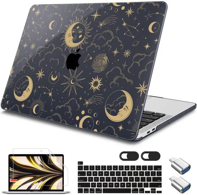 Main image of Tuiklol for MacBook Pro 16 inch Case (2020 2019 Release) Model A2141, Hard Shell Case for Keyboard Cover& OTG & Camera Cover with Retina Display and Touch Bar Fits Touch ID,Moon and Star