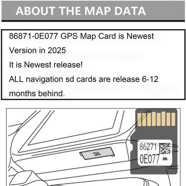 Alt view image 5 of 5 - 2025 Maps Updated 86271 0E077 Navigation GPS SD Card Compatible with Toyota Prius 4 Runner Sync USA/Canada Maps