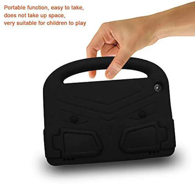 Alt view image 4 of 5 - Kids Case for  Kindle Fire HD 8 Tablet Kids Case 8th/ 7th/ 6th Generation (2018/2017/2016) 8 inch with Handle/Kickstand, UUcovers Stand Lightweight Shockproof EVA Foam Girls Boys Cover, Black