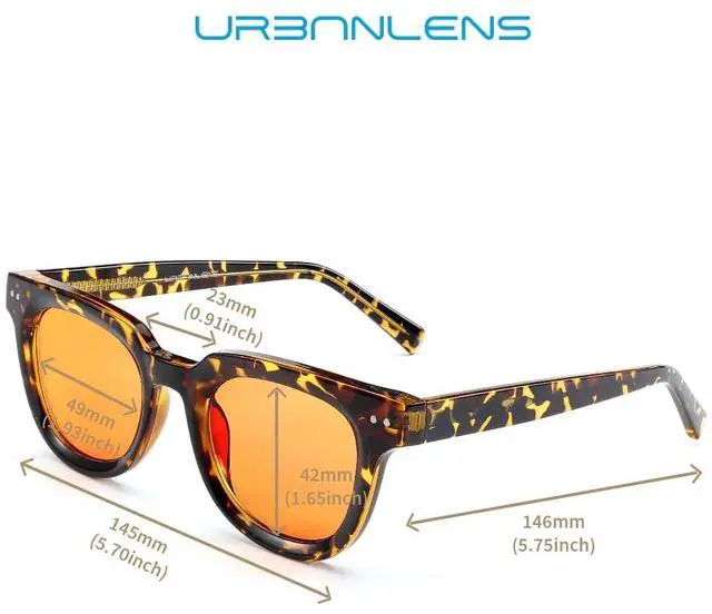 Alt view image 5 of 5 - UrbanLens Blue Light Blocking Reading Glasses Amber Blue Blocker Lens - For Better Sleep, Reduce Eye Strain for Women + Men (Tortoise, 2.25, x)