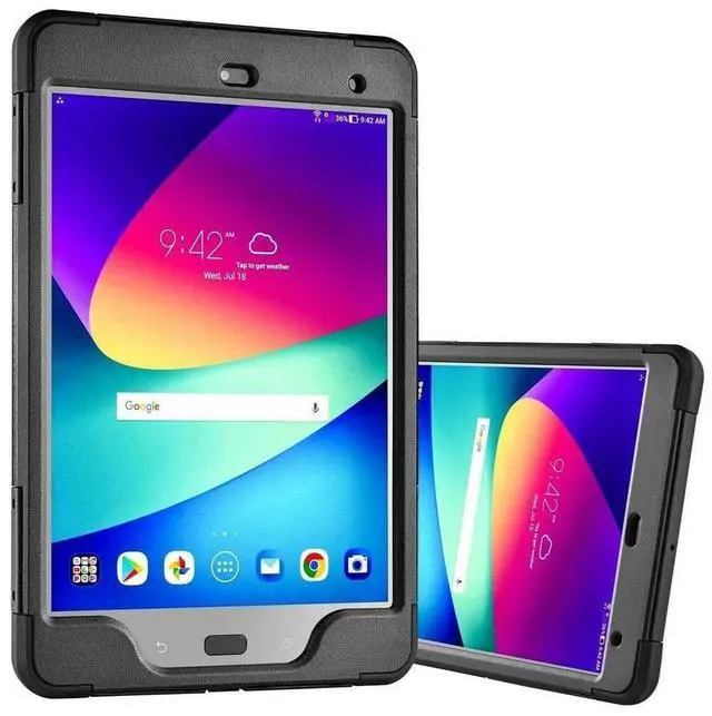 Alt view image 2 of 5 - Verizon Rugged Case with Built-in Screen Protector for ASUS ZenPad Z8s, 7.9 inch Tablet - Black