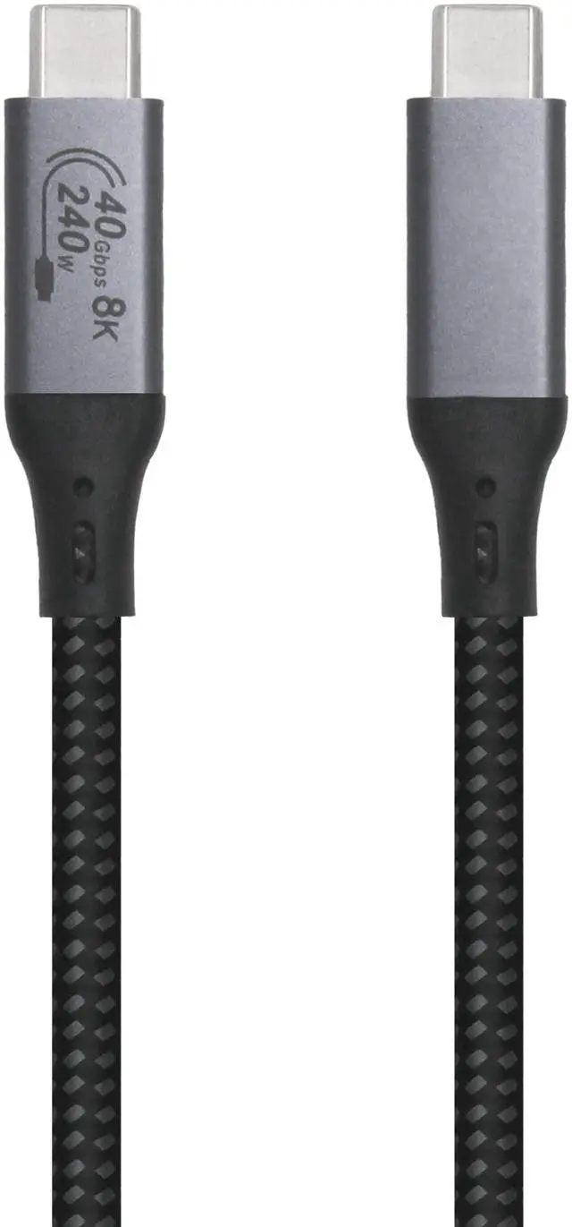 Alt view image 5 of 5 - VEBNER 6-Foot USB4 Cable Compatible with Thunderbolt 3, Thunderbolt 4 and USB-C - Supports 8K HD Display, 40gbps Data Transfer, 240W Charging