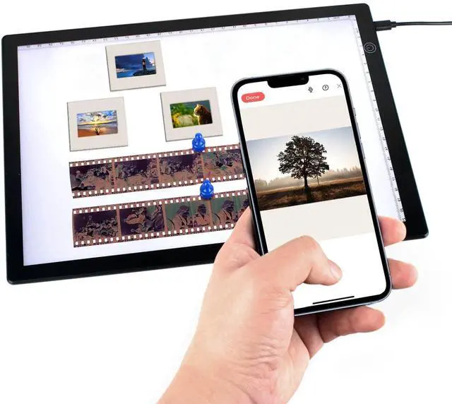 Main image of Slide Viewer Light Pad, Ultra Thin USB C Powered Light Scanner for Old Photo Slide and Film Negative Scanning with 3 Levels of Brightness, for Tattoo Drawing, Sketching, Stenciling