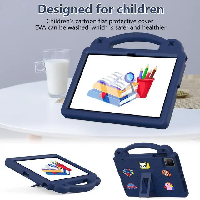 Alt view image 2 of 5 - YRH for Revvl Tab 5G Tablet Case Kids 2023, EVA Shockproof Cover for Tmobile Revvl Tab 5G 10.36 inch Tablet Case, with Stand Handle Figures, Navy