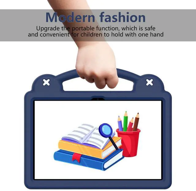 Alt view image 5 of 5 - YRH for Revvl Tab 5G Tablet Case Kids 2023, EVA Shockproof Cover for Tmobile Revvl Tab 5G 10.36 inch Tablet Case, with Stand Handle Figures, Navy