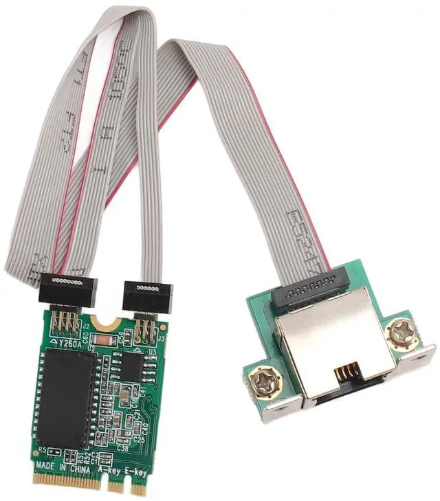 Main image of M.2 A E Network Card,Singe Port Gigabit Ethernet NIC with I210AT Chip,Mini GBiC,Supports 1000/100/10Mbps link rates,IEEE 802.3x,IPv4,IPv6,9K jumbo frame,for Embedded Systems