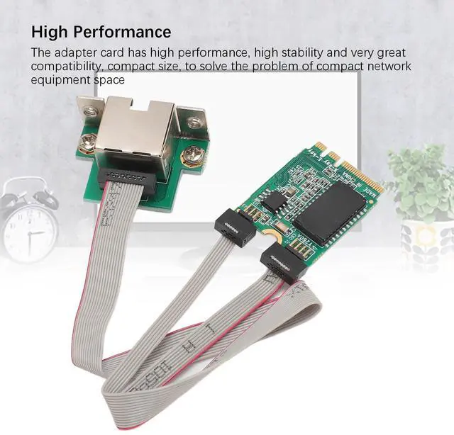 Alt view image 5 of 5 - M.2 A E Network Card,Singe Port Gigabit Ethernet NIC with I210AT Chip,Mini GBiC,Supports 1000/100/10Mbps link rates,IEEE 802.3x,IPv4,IPv6,9K jumbo frame,for Embedded Systems