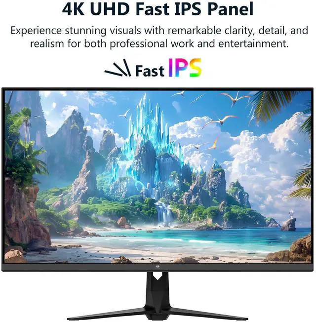 Alt view image 2 of 5 - 4K Monitor, Z-Edge 27 inch IPS Monitor, UHD 3840x2160 IPS Computer Monitor, 450 cd/m2, 160Hz Refresh Rate, 1ms Response Time, G274K Ultra-Thin Bezel, FreeSync