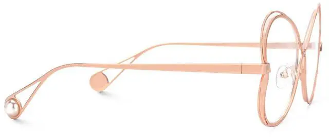 Alt view image 5 of 5 - Zeelool Geometric Glasses Metal Eyewear for Women Blue Light Blocking Glasses Anti Eyestrain Glasses ZJGM405125-01 Gold